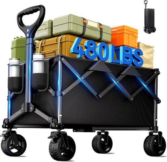 Collapsible Wagon Cart with Universal Wheels